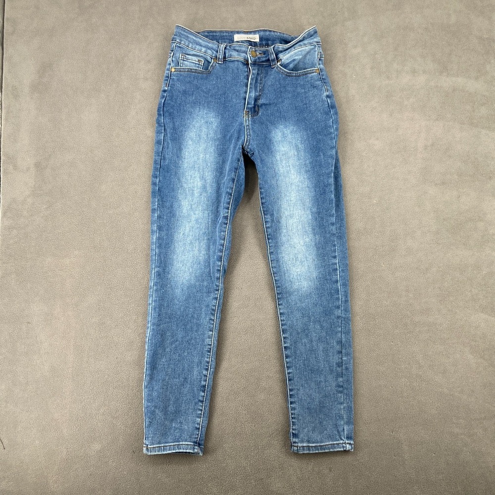 Love Soho Jeans Womens 9 Blue Medium Wash Denim‎ Cotton Mid Rise Skinny Leg